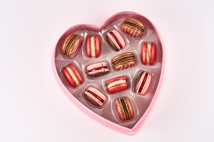 Heart Box of 12 Macarons