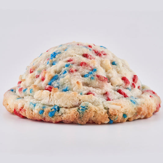Red, White, and Blue Funfetti Cookie Box of 5