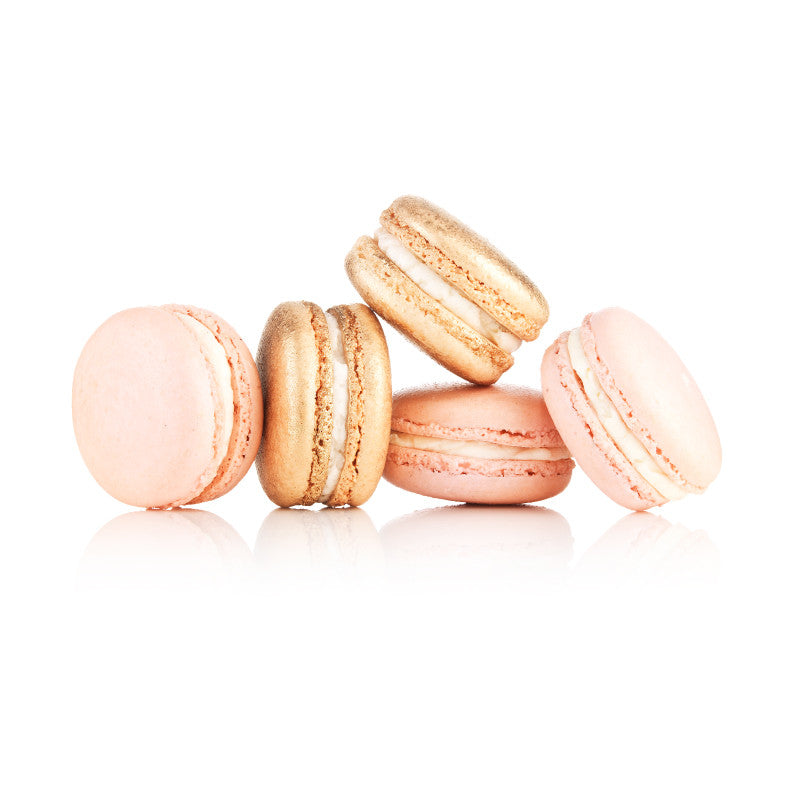Champagne & Strawberries Macaron Box of 12
